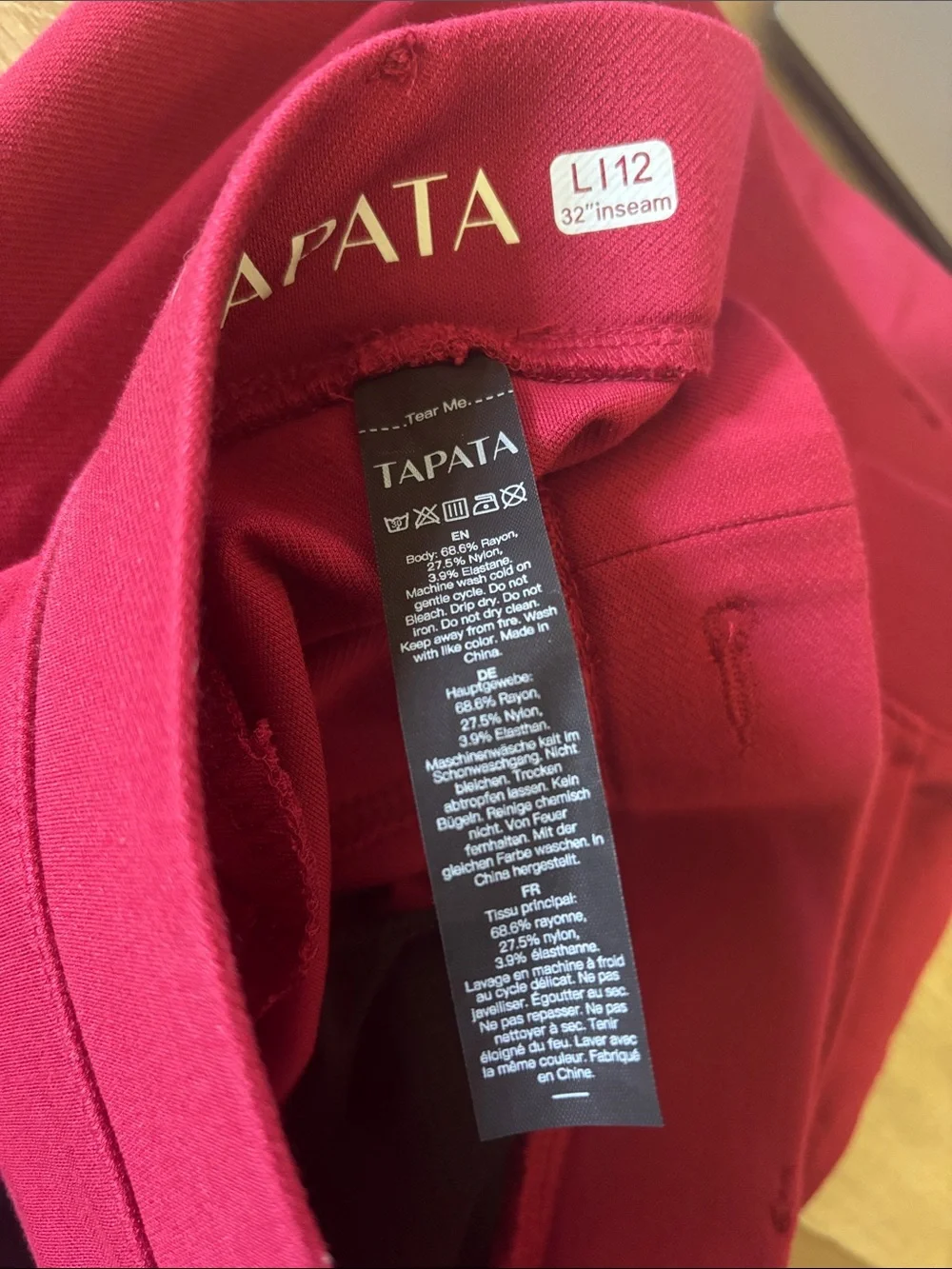 Tapata Red Wide Leg Pants